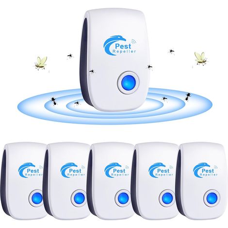 Répulsif Ultrason Anti-Rongeurs Insectes, 6 pcs Ultrason Anti Moustique Ultrason Souris et Rats, Intérieur Répulsif Électronique Insectes pour Souris, Rats Fourmis Araignées Moustiques (1/5)
