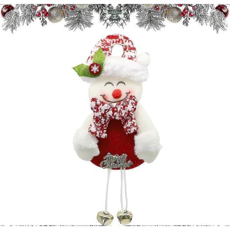 Décorations de sapin de Noël : pendentifs bonhomme de neige en feutrine et boules suspendues pour une décoration intérieure festive (1/5)