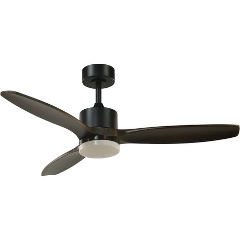 Ventilador de techo LED "Terre" regulable con control remoto (22W 3CCT 1600lm) IP20 Ø106cm color negro (1/5)