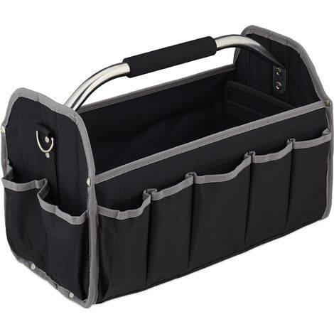 Borsa portautensili aperta per il trasporto spazio di archiviazione 40 x 30 x 15 cm in poliestere nero 130011423