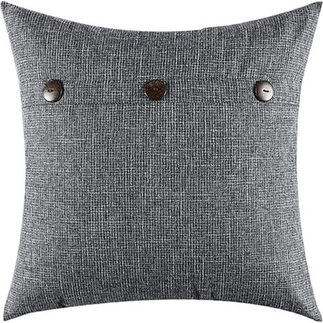 Cushion cover, filling cushion 45x45 cm - grey - polyester