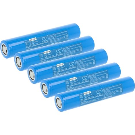 vhbw 5x Akku Ersatz für Maglite ILIF-3006526 für Taschenlampe Kopflampe (3200 mAh, 6,4 V, Li-Ion)