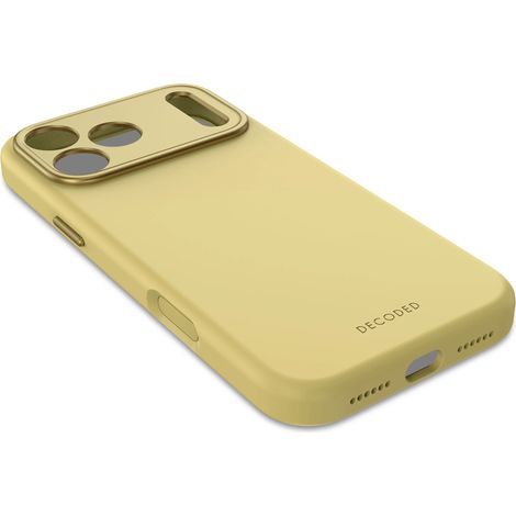 Funda trasera de silicona antimicrobiana Decoded - Funda protectora de silicona compatible con MagSafe para iPhone 17 Pro (amari (1/5)