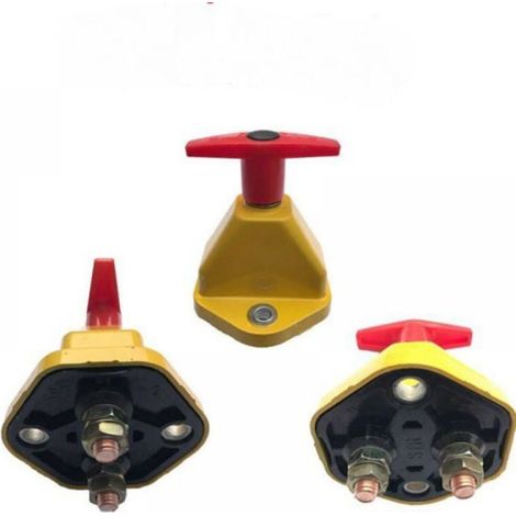 Interrupteur Isolation Batterie - 24 V - Pour Voiture Bateau Camping-car ATV - Jaune - 2 Pièces (1/3)