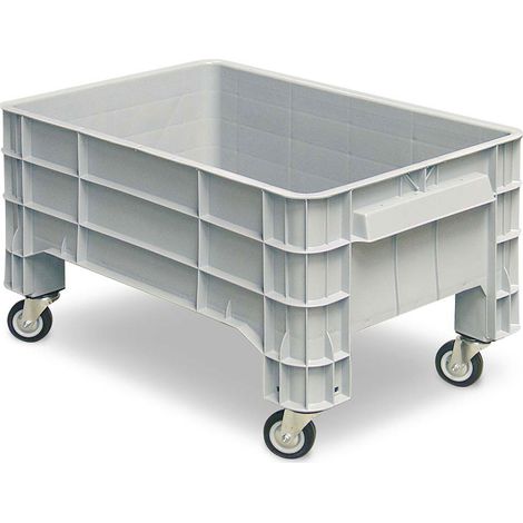 BRB Roll-Behälter 150 Liter, LxBxH 1030x630x440/560 mm, grau