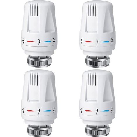 Ecleanfy - 4 PCS Tête Thermostatique Radiateur, Tête Thermostat Radiateur TRV M30 x 1,5, Vanne Thermostatique Radiateur (1/4)