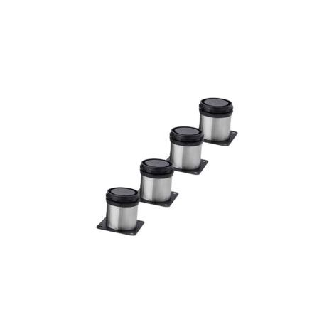 AIDUCHO 4 patas ajustables para muebles - Metal cromado - Altura ajustable (Total: 50 mm) - Crezuo