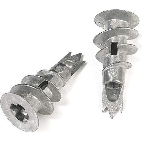 Lot de 50 chevilles de fixation pour plaque de plâtre auto-perçantes - En métal pour plaques de plâtre à une couche et à double couche (1/5)