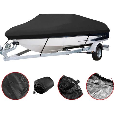 Funda para barco, impermeable, resistente a los rayos UV, 11-13 pies, 420x270cm (1/2)