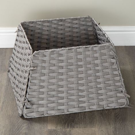 47cm x 46cm Samuel Alexander Foldable Rattan Christmas Tree Skirt in Grey (1/5)