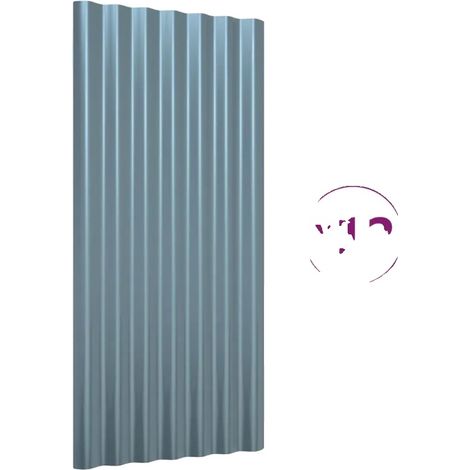 Panneaux de toit, construction en acier galvanisé, durabilité améliorée, GRIS (1/2)