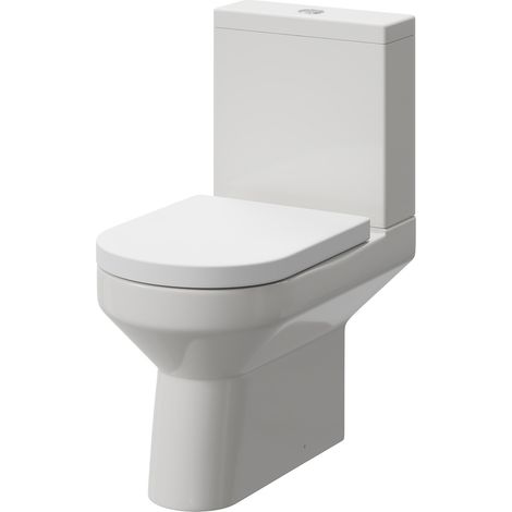 Wholesale Domestic Newbury Open Back Close Coupled Toilet with Soft Close Toilet Seat (1/5)