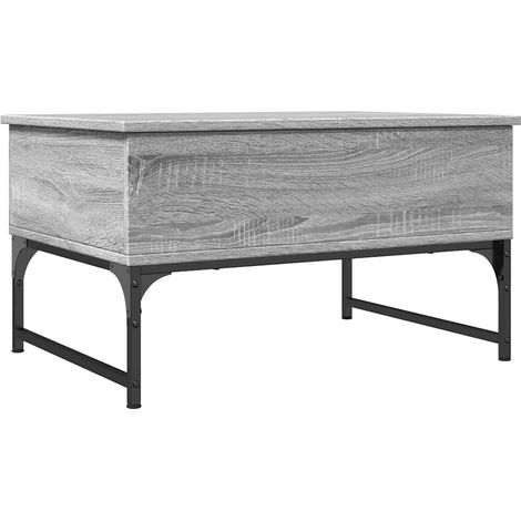 Maison Exclusive - Mesa de centro madera ingeniería metal gris So