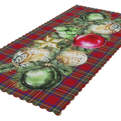 Camino de mesa impermeable para adornos navideños de 50x100 cm. (1/4)