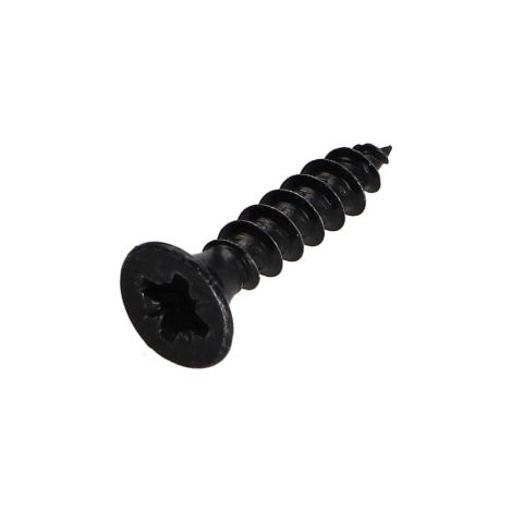 VBA Vis bois agglo Tête fraisée Pozi N°1 3X10 Filetage total Acier zingué noir microvis-1 pièce (1/4)