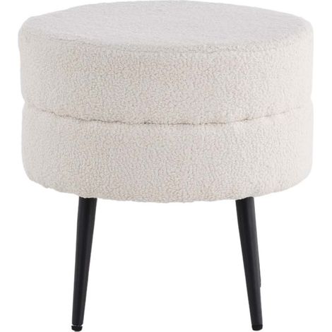 Pot Pouf Ø40cm weiß.