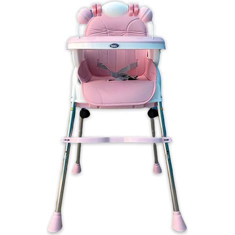 Seggiolone pappa bambina rosa 4 in 1, sediolone cucina