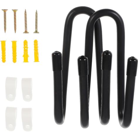 muraux en alliage d aluminium noir lot de 2 pour skateboard