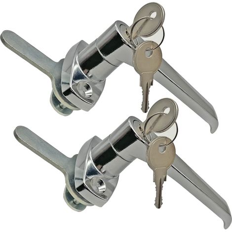 Lot de 2 Serrure Porte Verrous à Came de Type L (1/5)