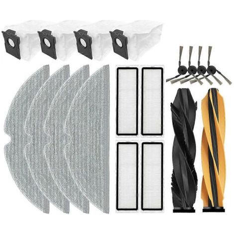 NALOOKAMIC Compatible avec les balais �� franges Dreame D20 Pro / D20 Plus / D20 Pro Plus / MOVA Z60 Ultra Roller : brosse compl��te, filtre et sac �� poussi��re.