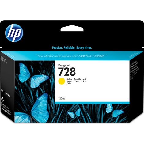 Hewlett Packard HP 728 - Original - Encre à colorant - Jaune - HP - HP DesignJet T730 Printer - HP DesignJet T830 Multifunction Printer - Impression à jet d'encre (F9J65A)