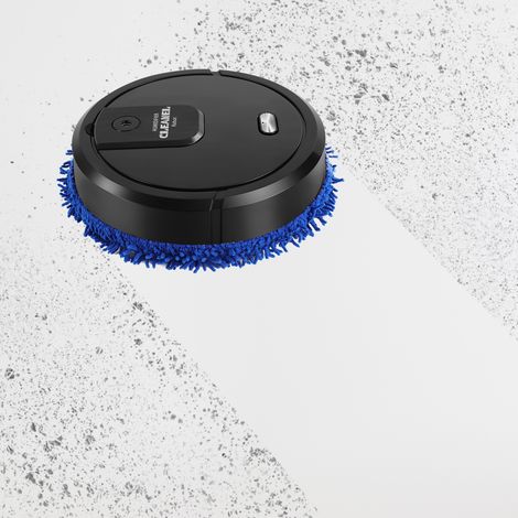 Robot Aspirateur Laveur 2-en-1, 60m², 60Min, Poils animaux Aspirateur Robot Laveur, pour Sols Durs, Poils d'animaux (Noir) (1/5)