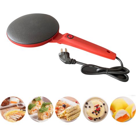Máquina eléctrica para crepes [600 W] Dispositivo multifuncional para crepes, parrilla portátil para crepes para uso doméstico – Electrodoméstico de cocina fácil de usar con tazón y batidor (1/5)