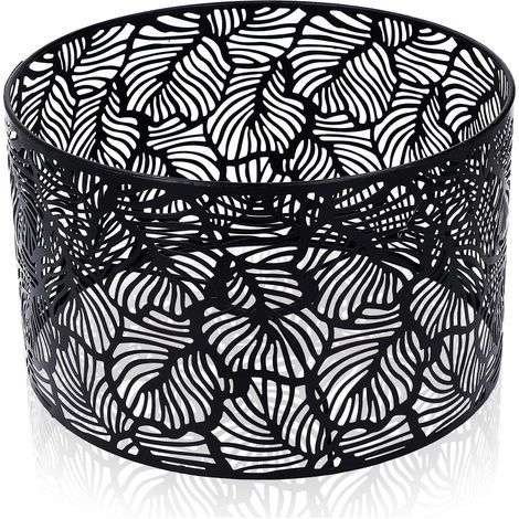 FENOPLASTICAAbat-jour pour ampoules E14/E27, 25 x 16 cm, noir, style moderne, universel, pour lampe à dissiper la chaleur (1/5)