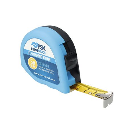 Cinta métrica ferrestock ferrestock 5m x 19mm doble freno clip CE (1/5)