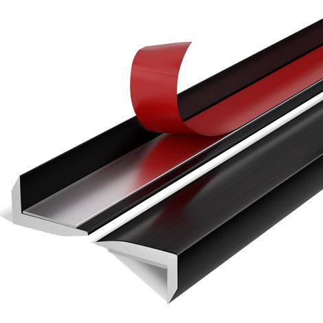 Bordure de Carrelage Autocollante, Bordure de Carrelage Décorative en Aluminium, Bordure d'angle en Métal Brossé, Moulure Autocollante pour la Protection et la Décoration de la Maison (1/5)