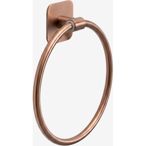 Toallero adhesivo de pared Ø15 cm para baño en acero inoxidable Ondreli SKLUM (1/5)