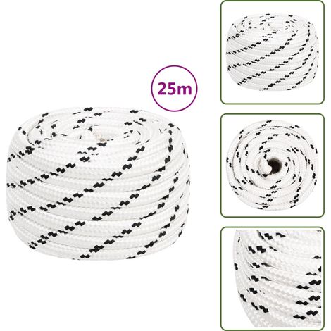 Arbeitsseil Weiß 20 mm 25 m Polyester - Arbeitseil - Polyester Seil - Geflochtenes Seil - Baumarkt Zubehör - Gartenseil (1/5)