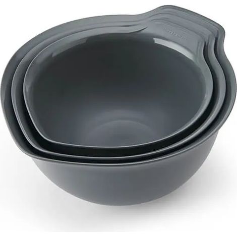 KitchenAid 3 Piece Nesting Mixing Bowl Set Charcoal Grey