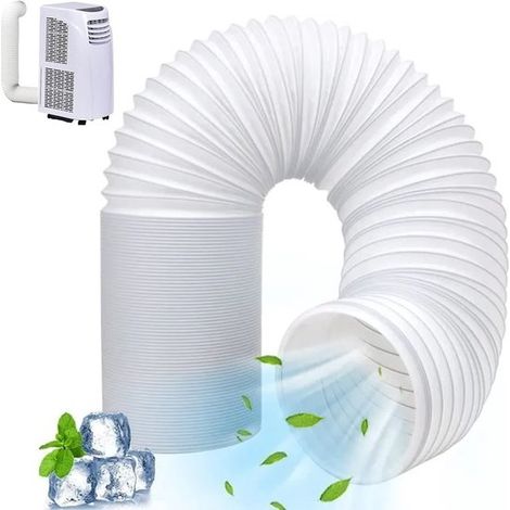 Gaine d’évacuation climatiseur Ø150 mm – Tuyau d’air flexible 3 m – Sortie pour climatiseur mobile, ventilation, sèche-linge et hotte – Diamètre extérieur 150 mm (1/2)