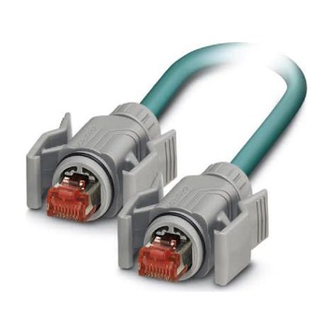 Câble Ethernet Blindé Phoenix Contact, Bleu, 2m Avec connecteur Droit ( Prix pour 1 )