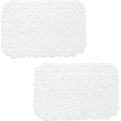 Kitchen Sink Mats, 40 x 30 cm, DIY Sink Mats for Kitchen Sinks, Quick Drainage Sink Mats for Dishes, Transparent