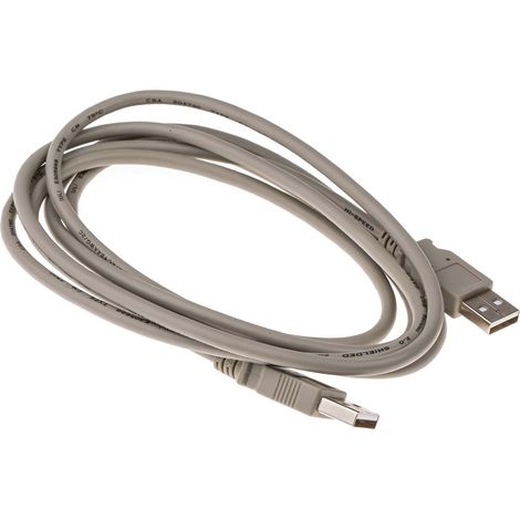 Câble USB RS PRO, USB-A mâle vers USB-A mâle, Gris, 2m ( Prix pour 1 ) (1/3)