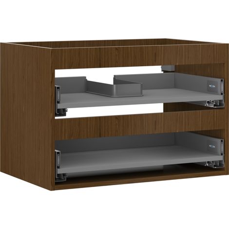 Mexen Box-A caisson de meuble sous-vasque 70 cm, 2 tiroirs, noyer - 91AX0-0700-470-2-86 (1/5)