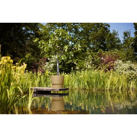 Greenville Round 47 cm Elho – pot rond élégant pour intérieur et jardin - Colore: Senape