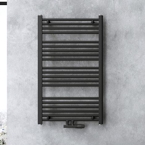 doporro Design Badheizung gerade 100x60cm Weiß Röhrenheizkörper Horizontal Mittelanschluss Bad-Heizkörper (1/5)