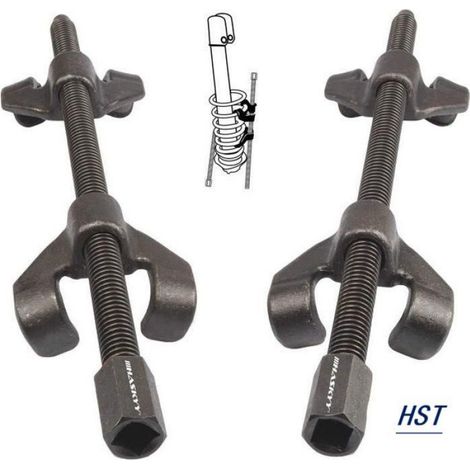 Haskyy Kit Compresseur Ressort Amortisseur pour Voiture Griffes 380mm I Portée 3 (1/4)