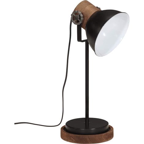 Lampe de bureau 25 W noir 17x17x50 cm E27