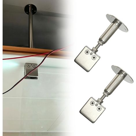 Lot de 2 supports plafond à paroi verre, barre stabilisatrice en (1/5)