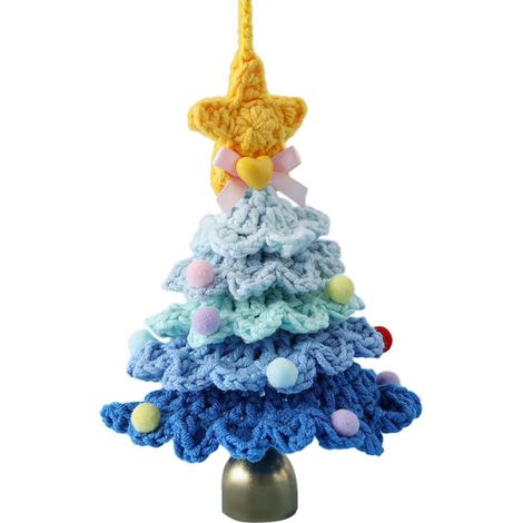 Árboles de Navidad tejidos a crochet con degradados, ideales como regalo para amigos, familiares y seres queridos. Adornos florales y vegetales hechos a mano, ideales para el hogar, la oficina y el co