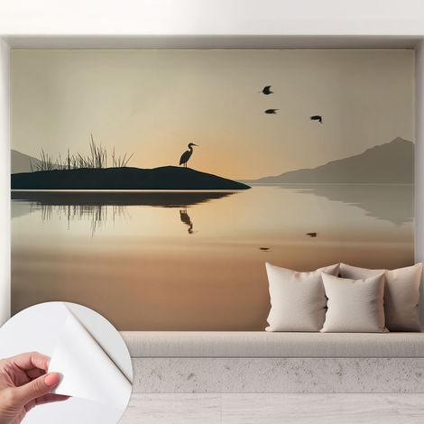 Papier peint autocollant adhésif avec imprimé motifs uniques apparence moderne Le silence du matin 208x146 cm (1/5)