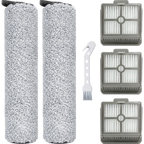 Rouleau de Brosse et Filtre HEPA pour Dreame H12 Core / H11 / H11 MAX Aspirateur Accessoires de rechange, 2 Brosse à rouleaude, 3 Filtre HEPA, 1 Brosse de nettoyage (1/5)