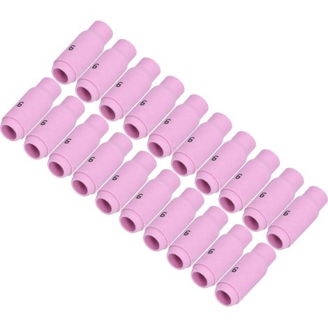 Beyamis Lot de 20 lentilles à gaz TIG 10N48 n° 6, buses en alumine, coupelles en céramique, compatibles avec les accessoires de soudage GTAW. (1/5)