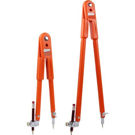 [JAMAIS UTILISÉ] Lot de 2 compas de menuiserie professionnels, séparateur réglable de grand diamètre pour marquage et marquage géométrique, crayon de précision pour le travail du bois, (1/4)