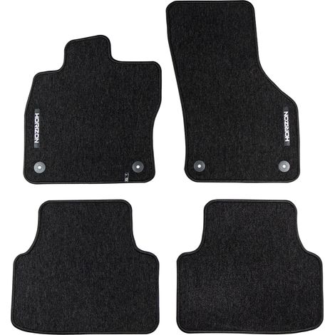 Tapis de Sol de Voiture pour VW Golf Sportsvan 2014-2020 Velours Noir 4Pcs (1/5)
