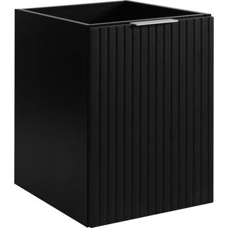 Mobile da bagno, Nero + maniglia argenta, 40 x 57 x 46 cm (1/5)